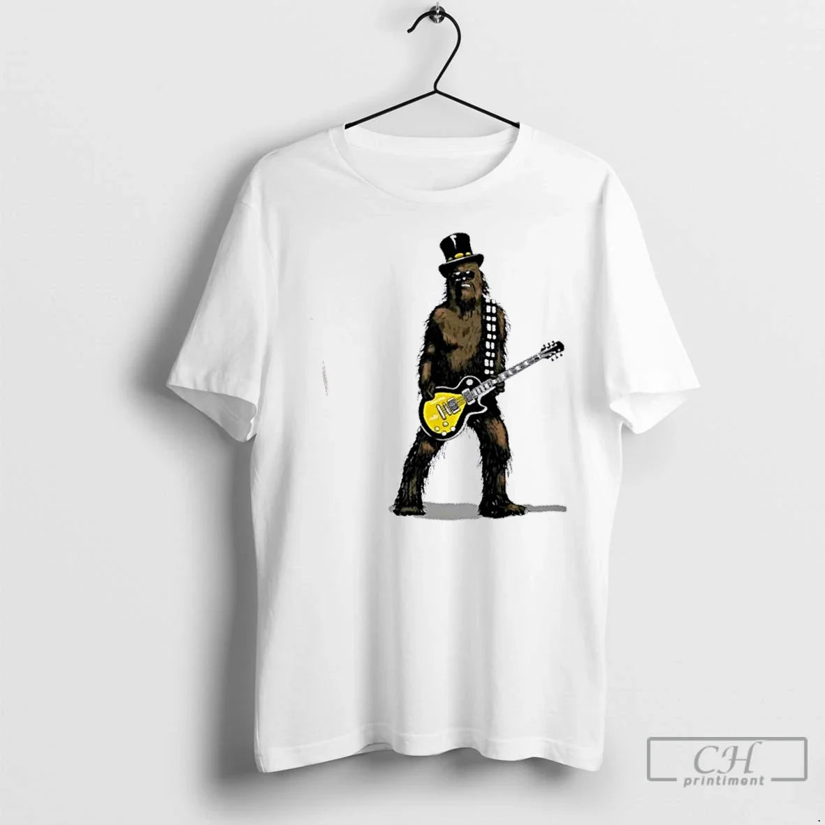 Classic Rock Legend Guitar Wookiee Parody - Adult & Kids T-Shirts, Sweatshirts & Hoodies apparel design preview 1