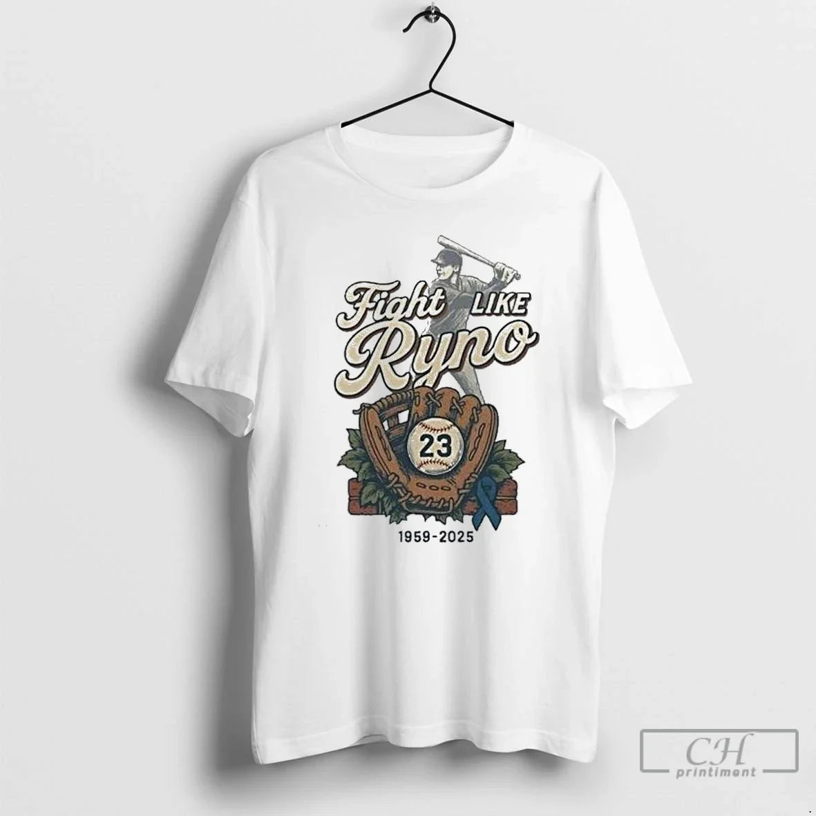 Classic Ryne Sandberg Chicago Cubs Fight Like Ryno - Adult & Kids T-Shirts, Sweatshirts & Hoodies apparel design preview 1