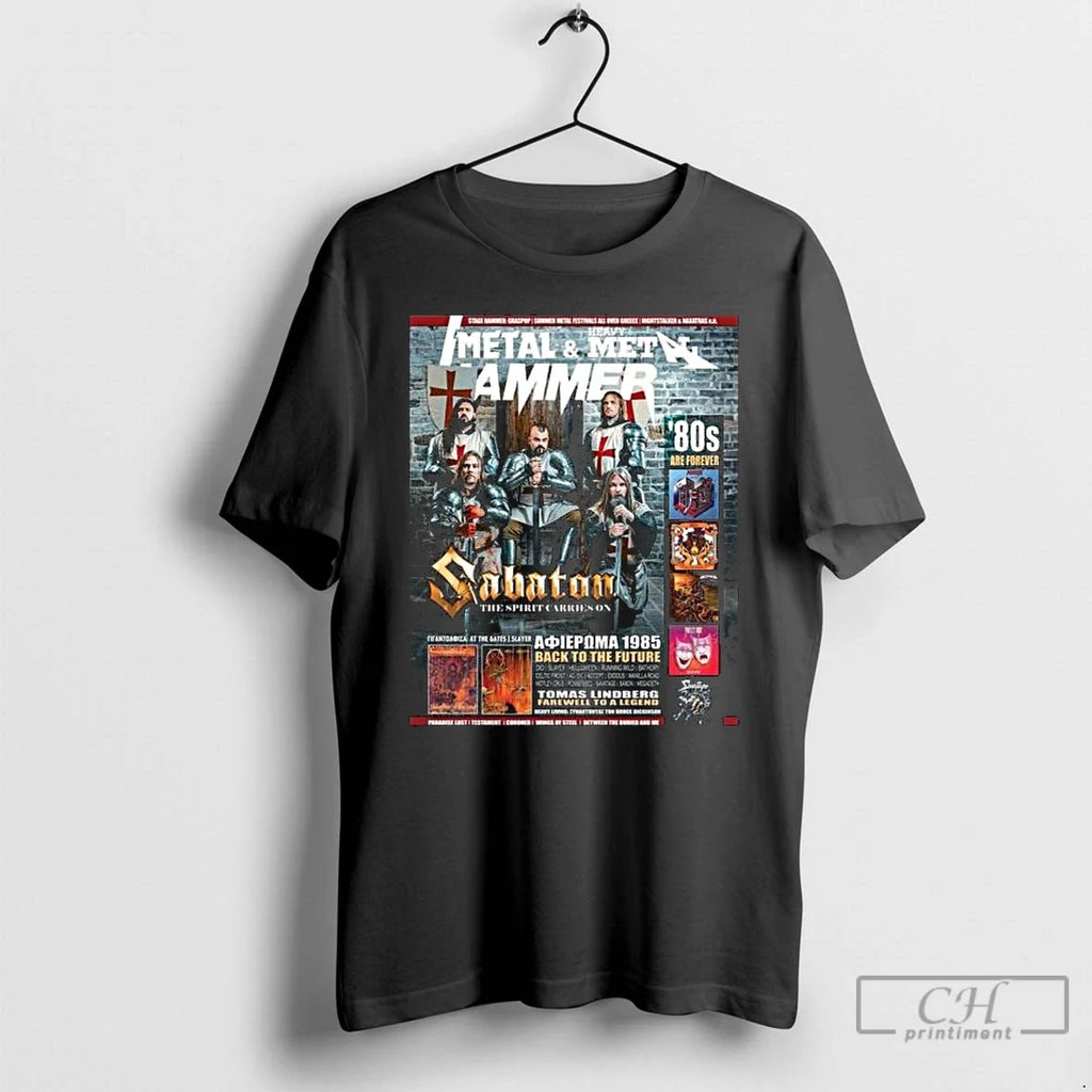 Classic Sabaton On The Cover Of Metal Hammer Greece - Adult & Kids T-Shirts, Sweatshirts & Hoodies apparel design preview 1
