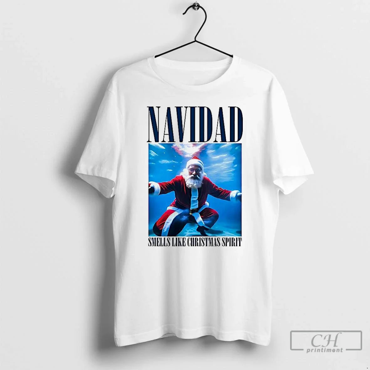Classic Santa Navidad Smells Like Christmas Spirit - Adult & Kids T-Shirts, Sweatshirts & Hoodies apparel design preview 1