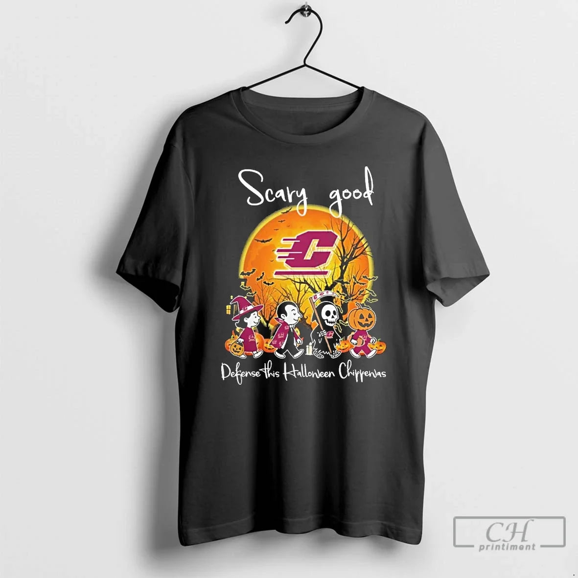 Classic Scary Good Defense This Halloween Central - Adult & Kids T-Shirts, Sweatshirts & Hoodies apparel design preview 1