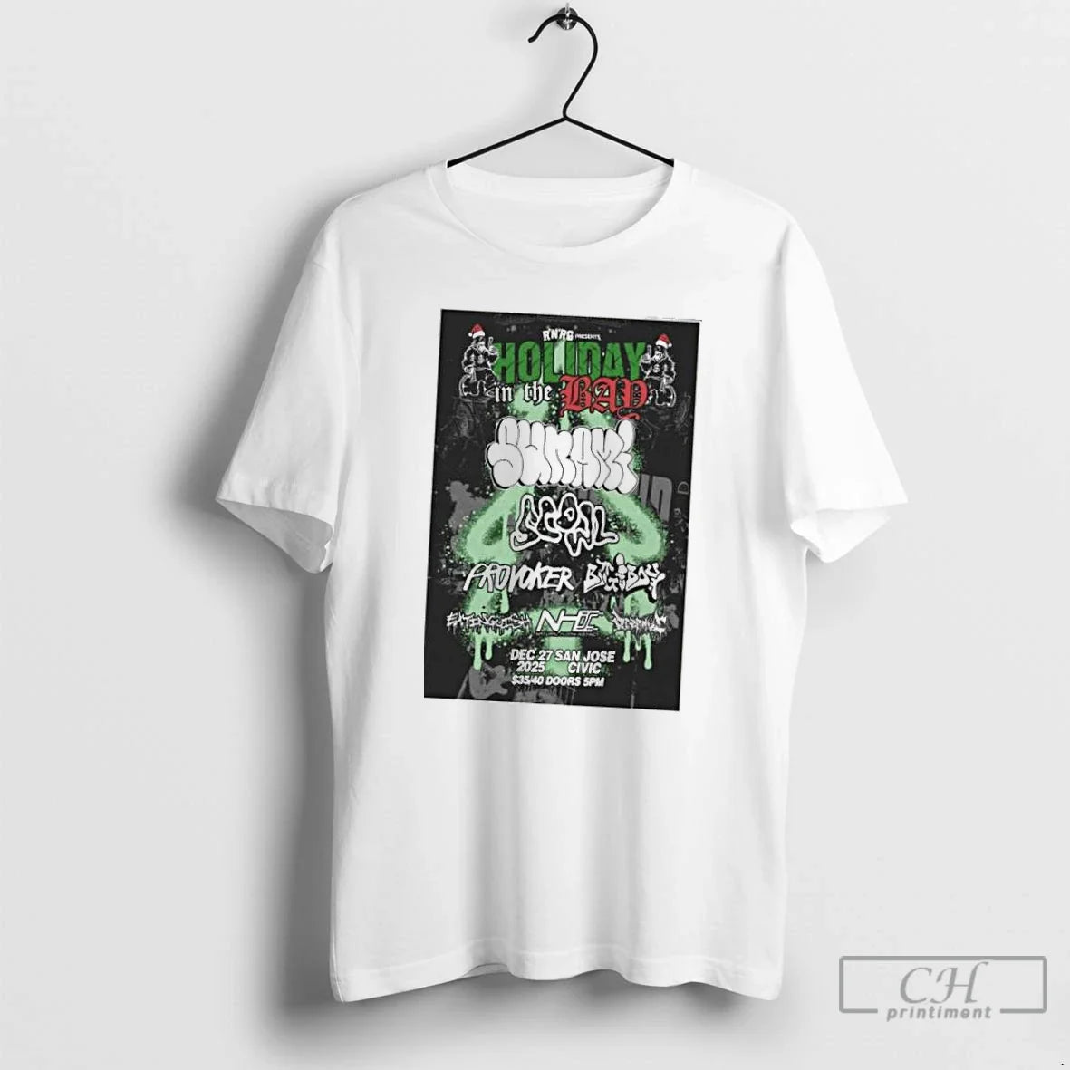 Classic Scowl Sunami San Jose Civic Ca Dec 27 2025 - Adult & Kids T-Shirts, Sweatshirts & Hoodies apparel design preview 1