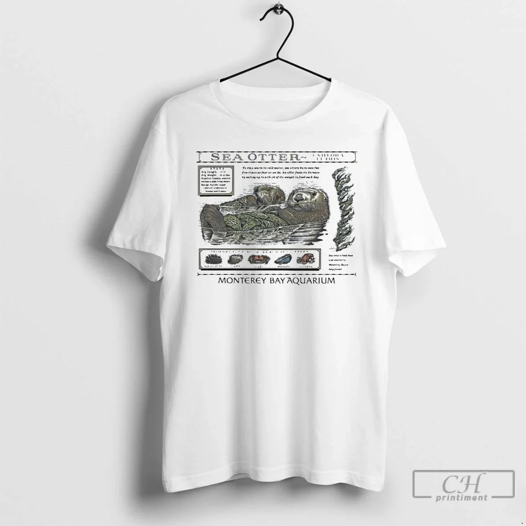 Classic Sea Otter Aquarium In Monterey Bay Vintage - Adult & Kids T-Shirts, Sweatshirts & Hoodies apparel design preview 1