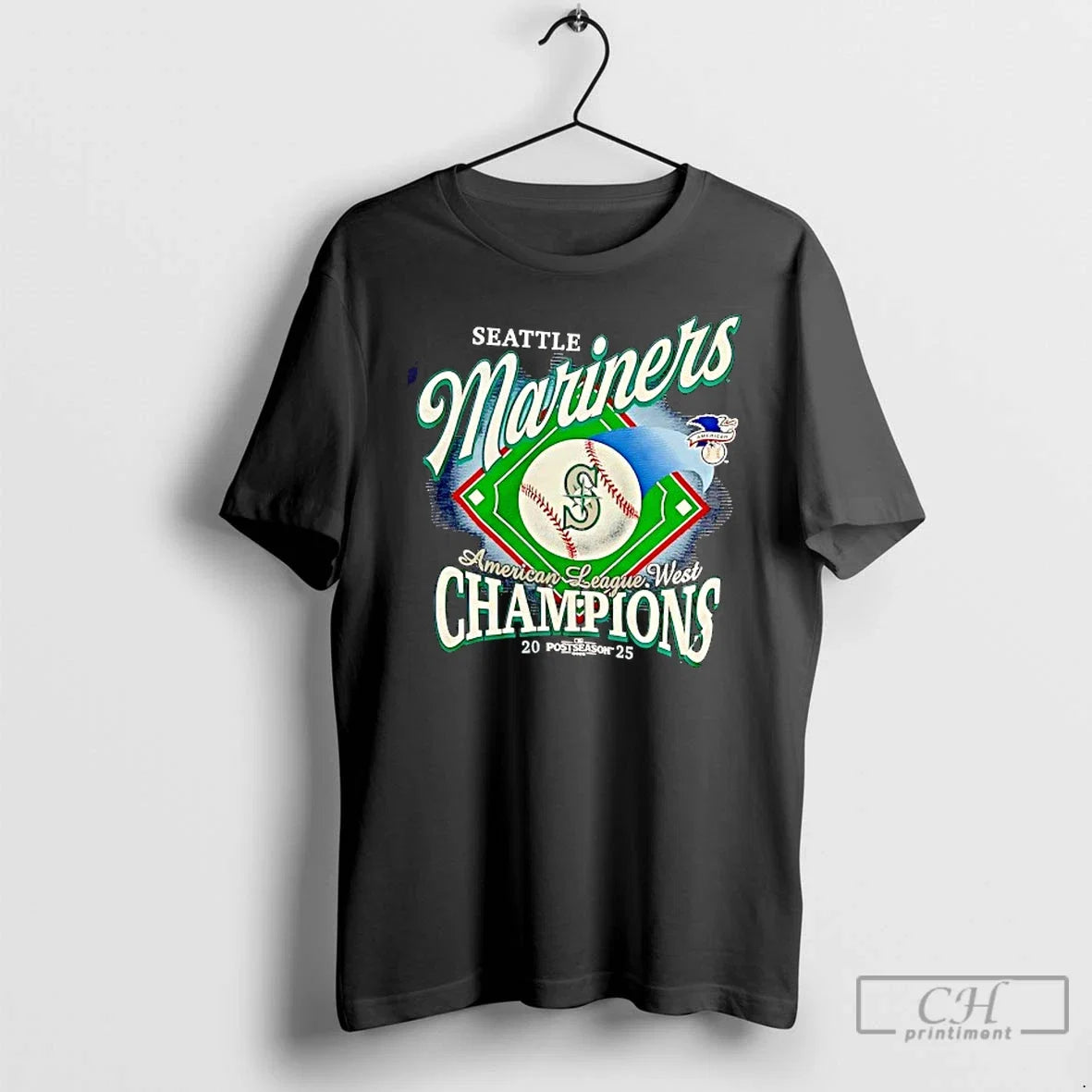 Classic Seattle Mariners America League West Division - Adult & Kids T-Shirts, Sweatshirts & Hoodies apparel design preview 1