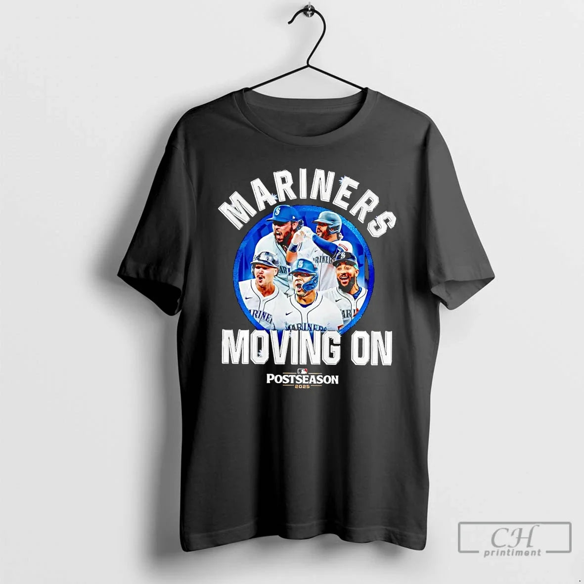 Classic Seattle Mariners Moving On 2025 Postseason - Adult & Kids T-Shirts, Sweatshirts & Hoodies apparel design preview 1