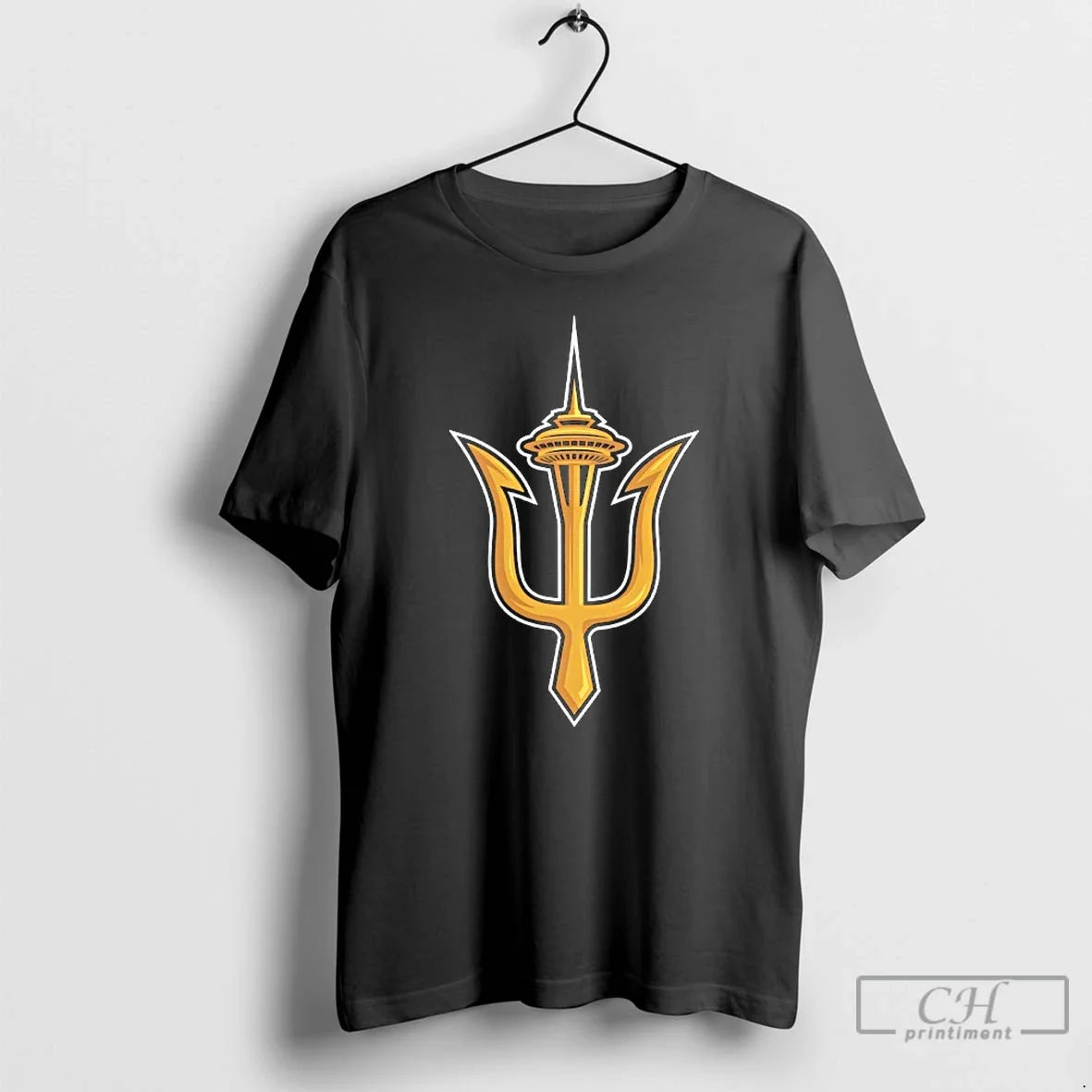 Classic Seattle W Trident - Adult & Kids T-Shirts, Sweatshirts & Hoodies apparel design preview 1