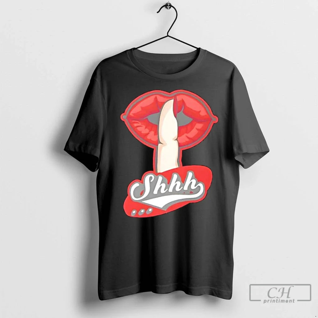 Classic Shhh Lips Sexy Retro Style Graphic - Adult & Kids T-Shirts, Sweatshirts & Hoodies apparel design preview 1