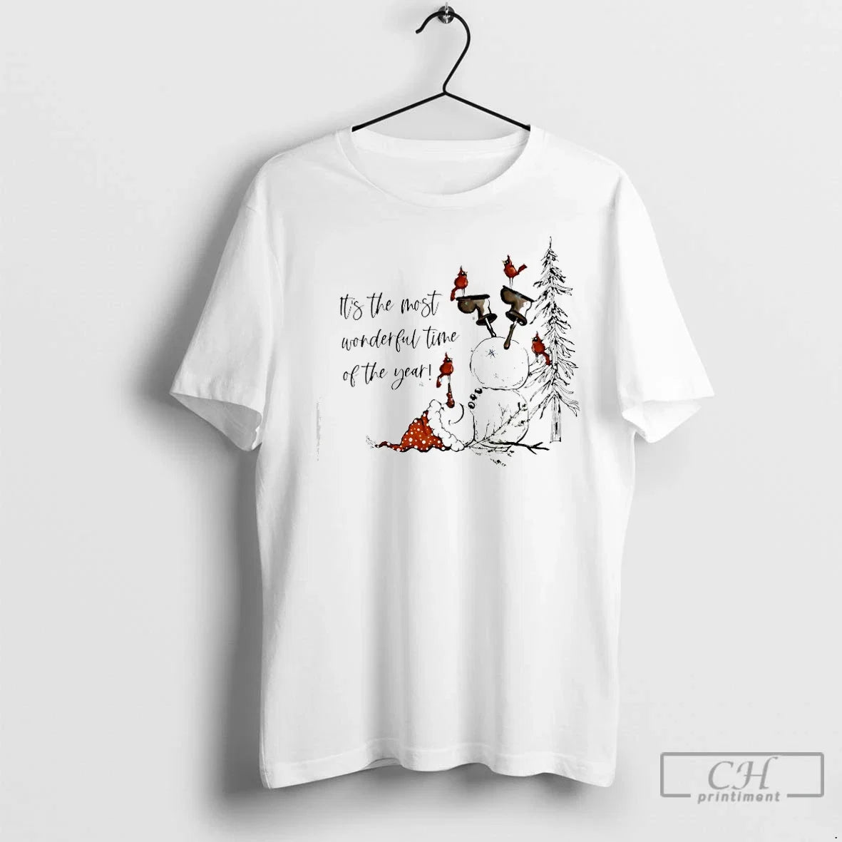 Classic Snowman Christmas Its The Most Wonderful Time - Adult & Kids T-Shirts, Sweatshirts & Hoodies apparel design preview 1