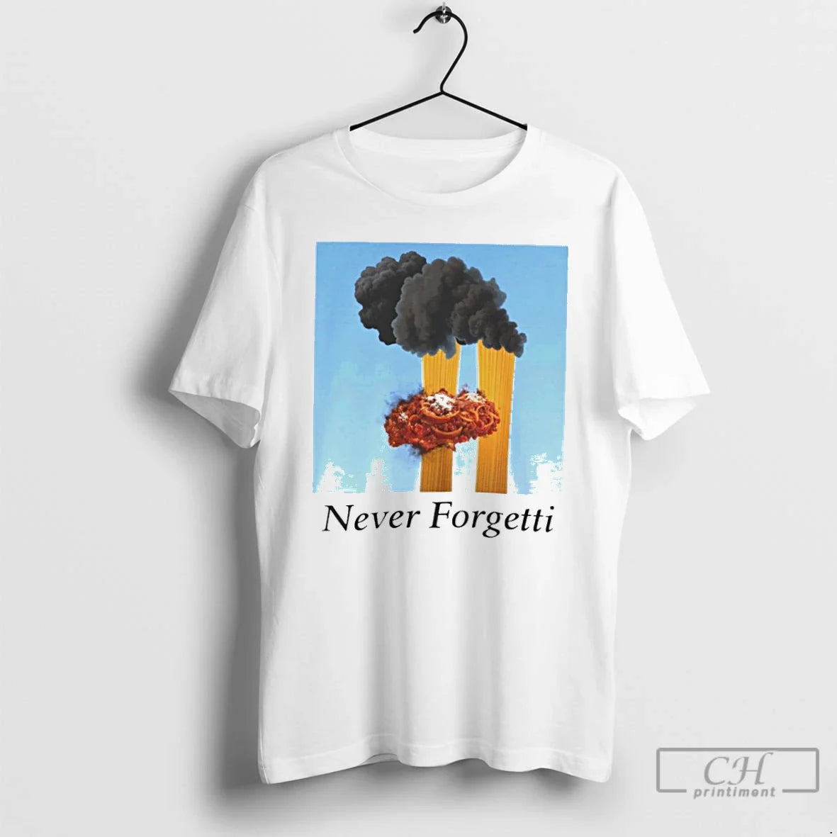 Classic Spaghetti Never Forgetti Funny - Adult & Kids T-Shirts, Sweatshirts & Hoodies apparel design preview 1