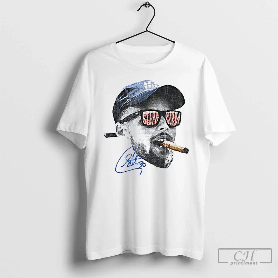 Classic Stephen Curry Smoking Golden State Warriors - Adult & Kids T-Shirts, Sweatshirts & Hoodies apparel design preview 1