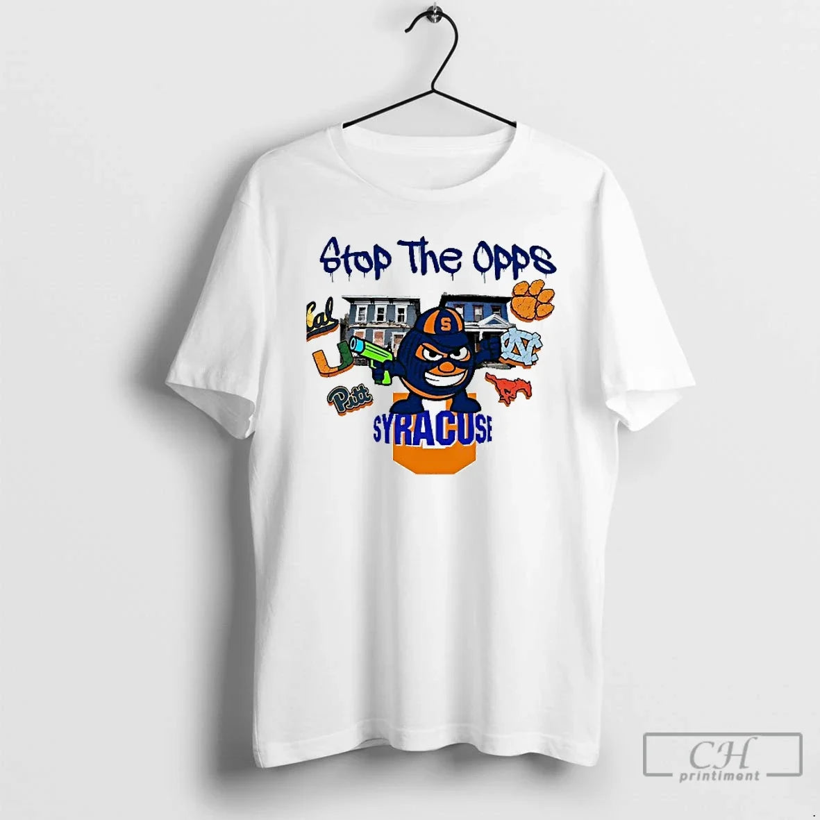 Classic Stop The Opps Syracuse Orange Mascot Mens - Adult & Kids T-Shirts, Sweatshirts & Hoodies apparel design preview 1