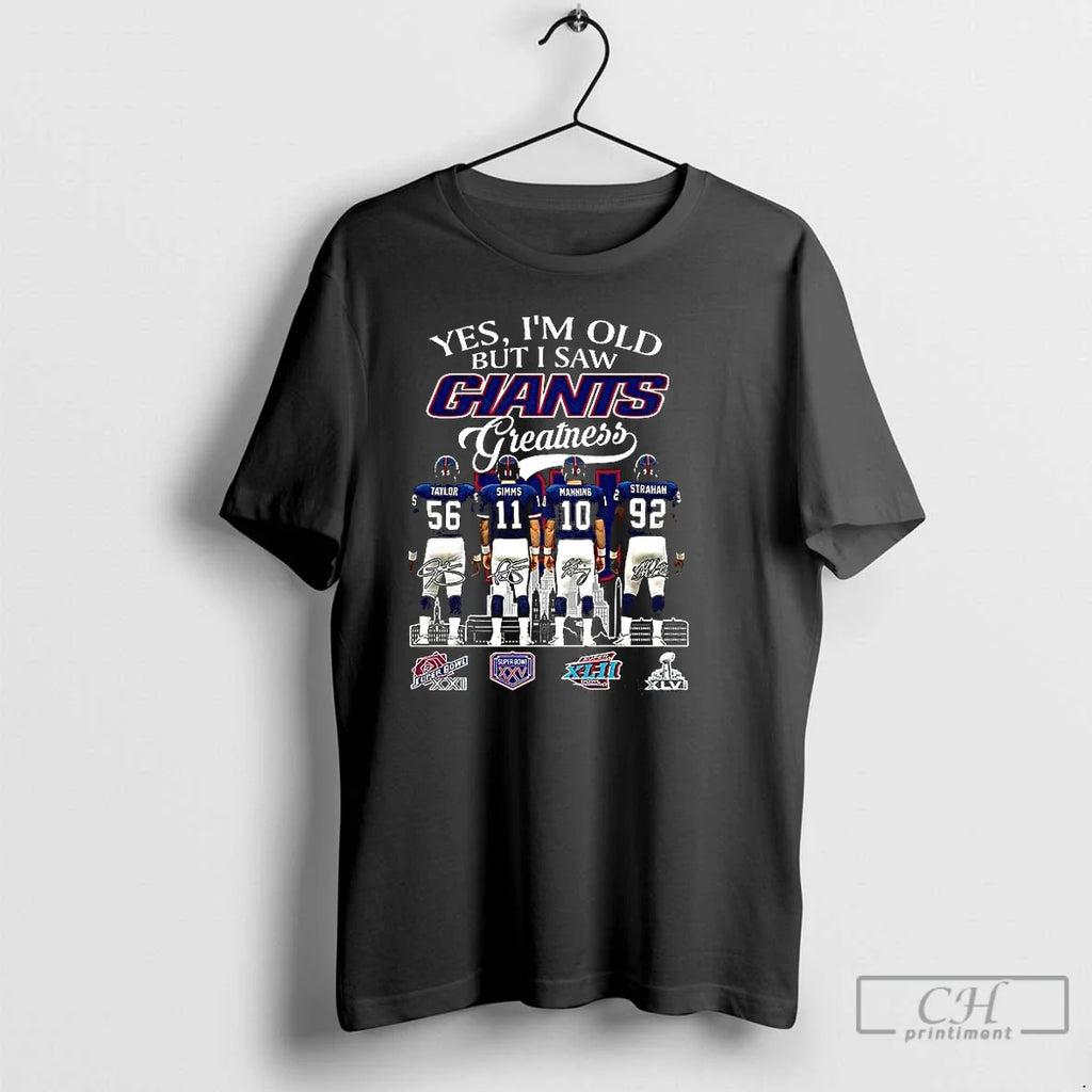Classic Taylor Simms Manning Strahan Yes Im Old But I - Adult & Kids T-Shirts, Sweatshirts & Hoodies apparel design preview 1