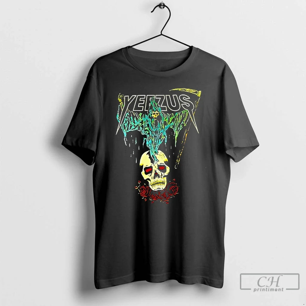 Classic Kanye West Ye Yeezus Grim Reaper Skull And - Adult & Kids T-Shirts, Sweatshirts & Hoodies apparel design preview 1