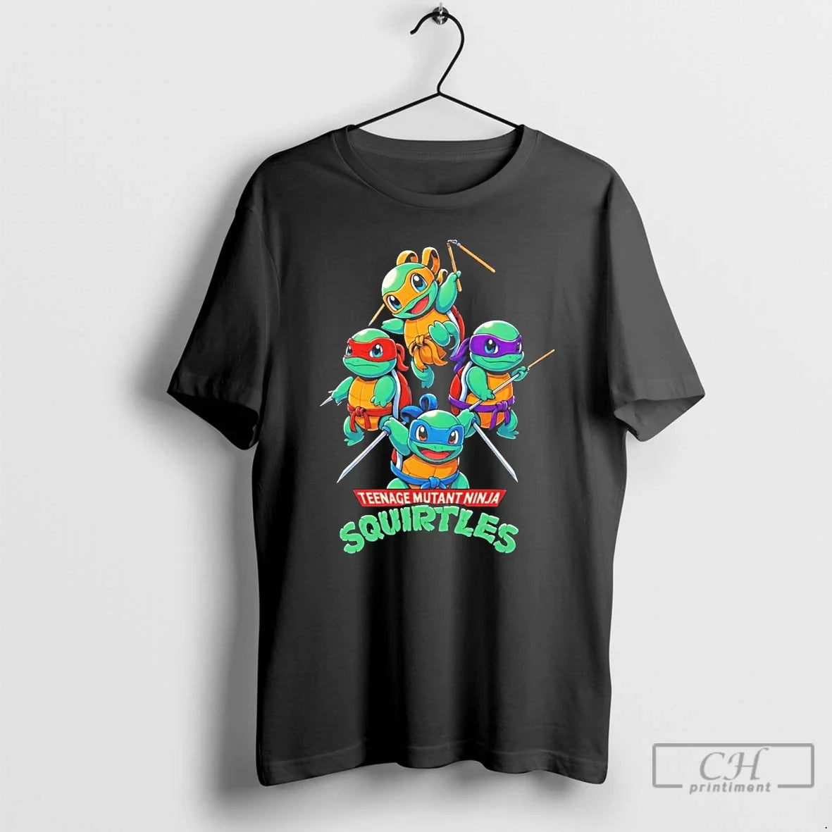 Classic Teenage Mutant Ninja Squirtles - Adult & Kids T-Shirts, Sweatshirts & Hoodies apparel design preview 1