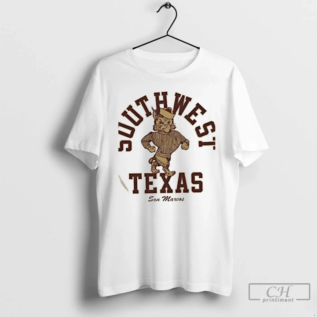 Classic Texas State Southwest Retro Bobcat - Adult & Kids T-Shirts, Sweatshirts & Hoodies apparel design preview 1
