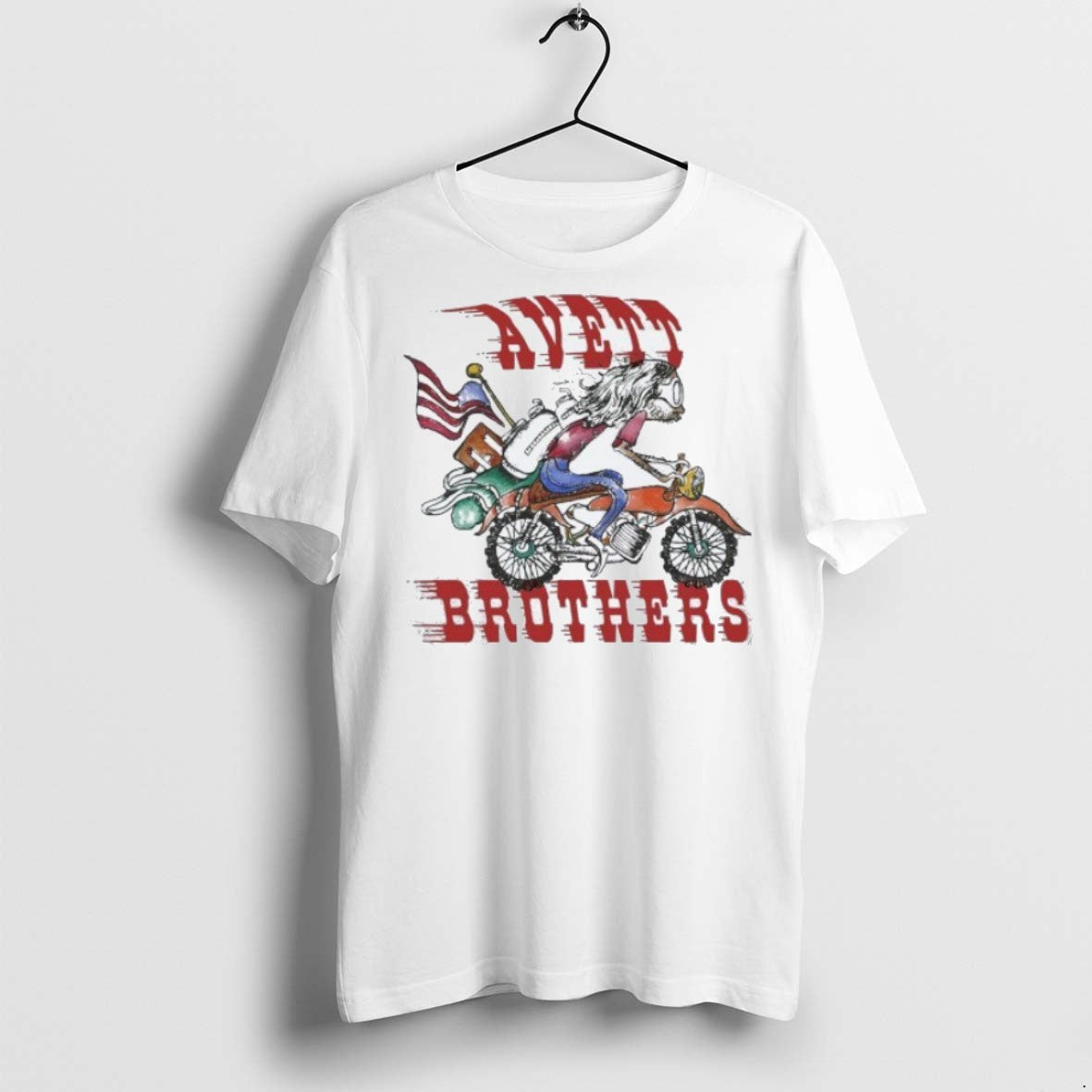 Classic The Avett Brothers Biker American Flag - Adult & Kids T-Shirts, Sweatshirts & Hoodies apparel design preview 1