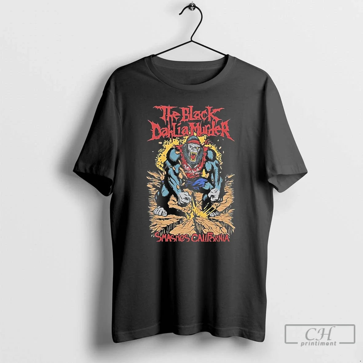 Classic The Black Dahlia Murder Smashes California - Adult & Kids T-Shirts, Sweatshirts & Hoodies apparel design preview 1
