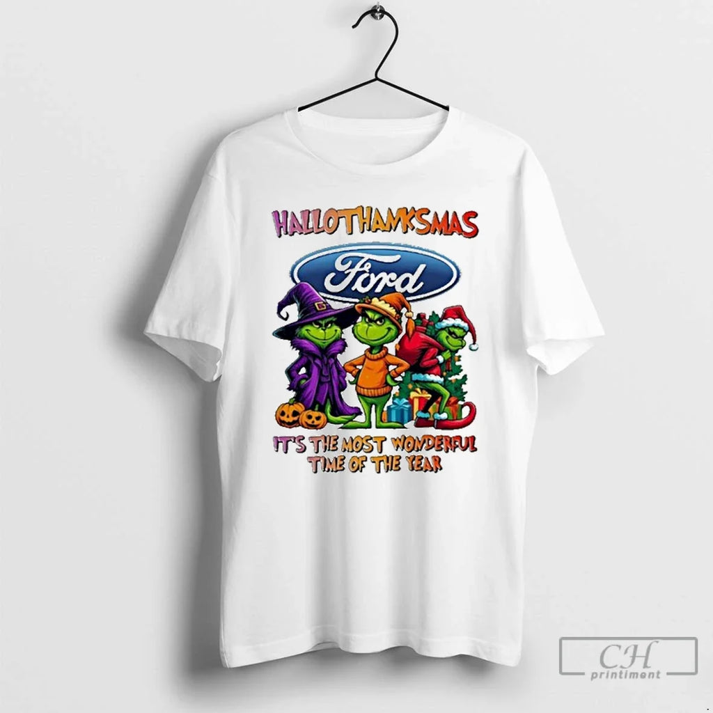 Classic The Grinch Ford Motor Logo Hallothanksmas Its - Adult & Kids T-Shirts, Sweatshirts & Hoodies apparel design preview 1