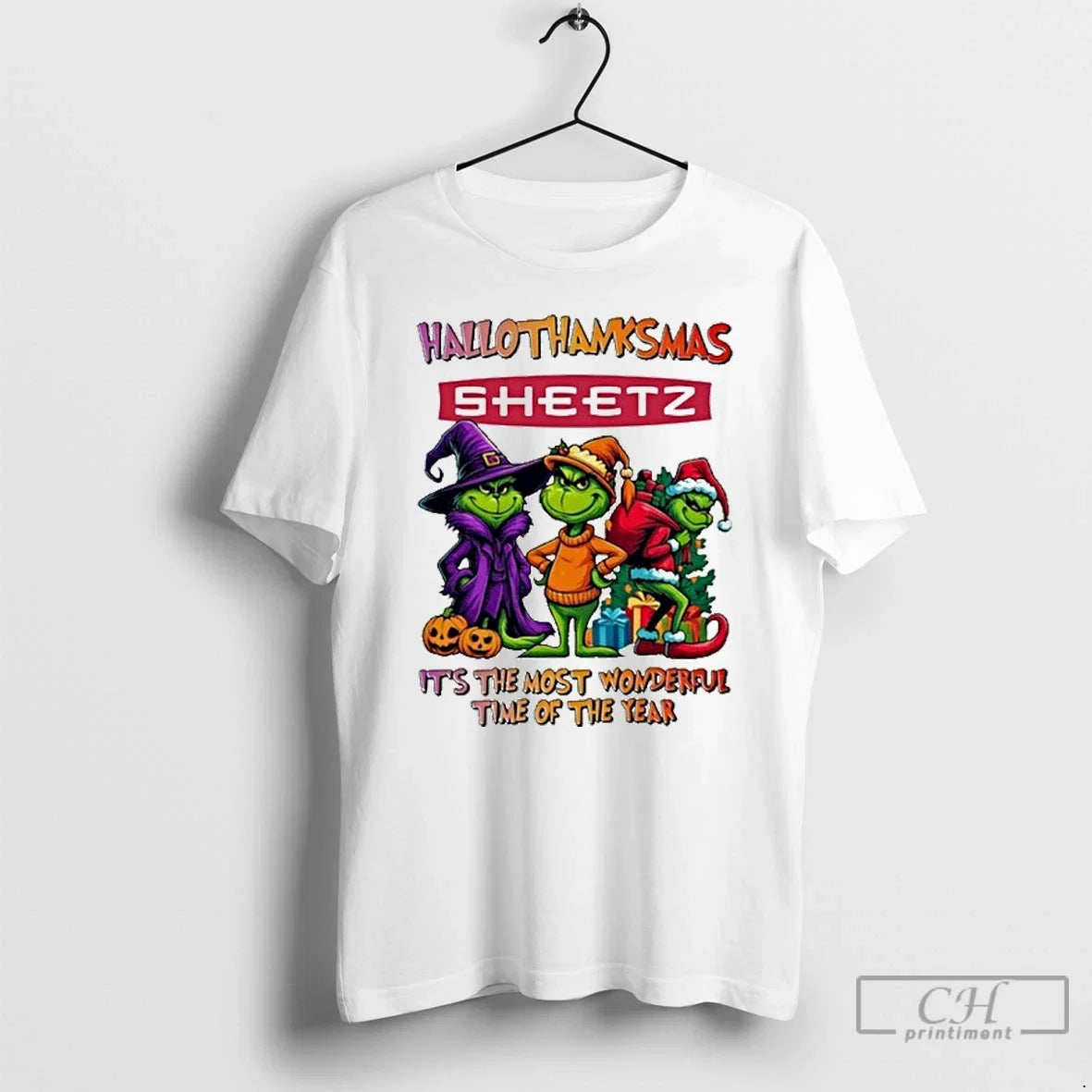 Classic The Grinch Sheetz Logo Hallothanksmas Its - Adult & Kids T-Shirts, Sweatshirts & Hoodies apparel design preview 1