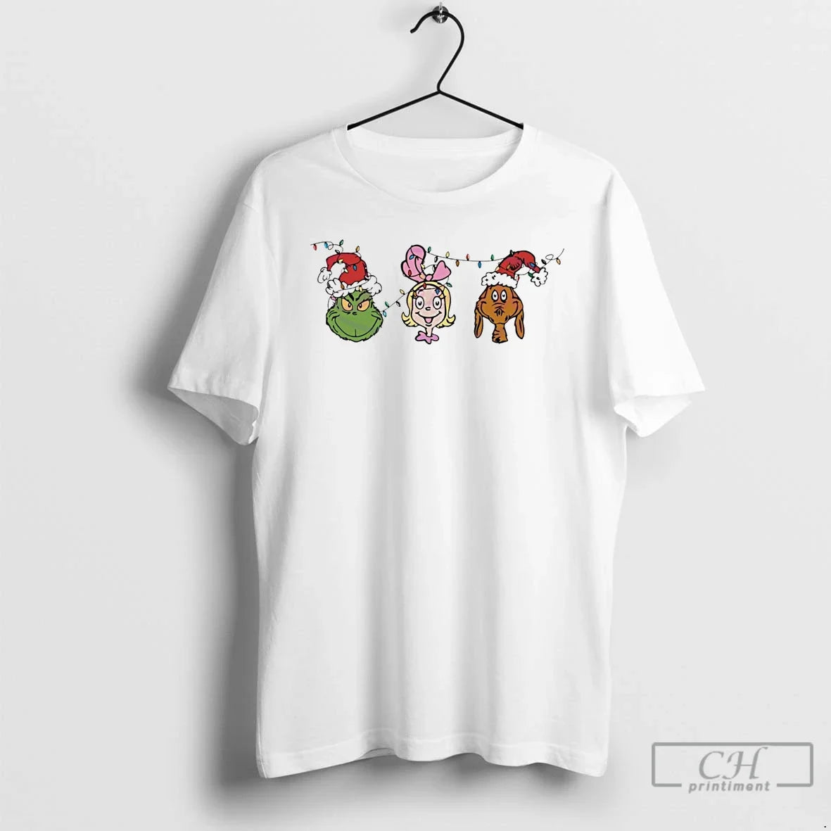 Classic The Grinch Characters Christmas Light Santa - Adult & Kids T-Shirts, Sweatshirts & Hoodies apparel design preview 1