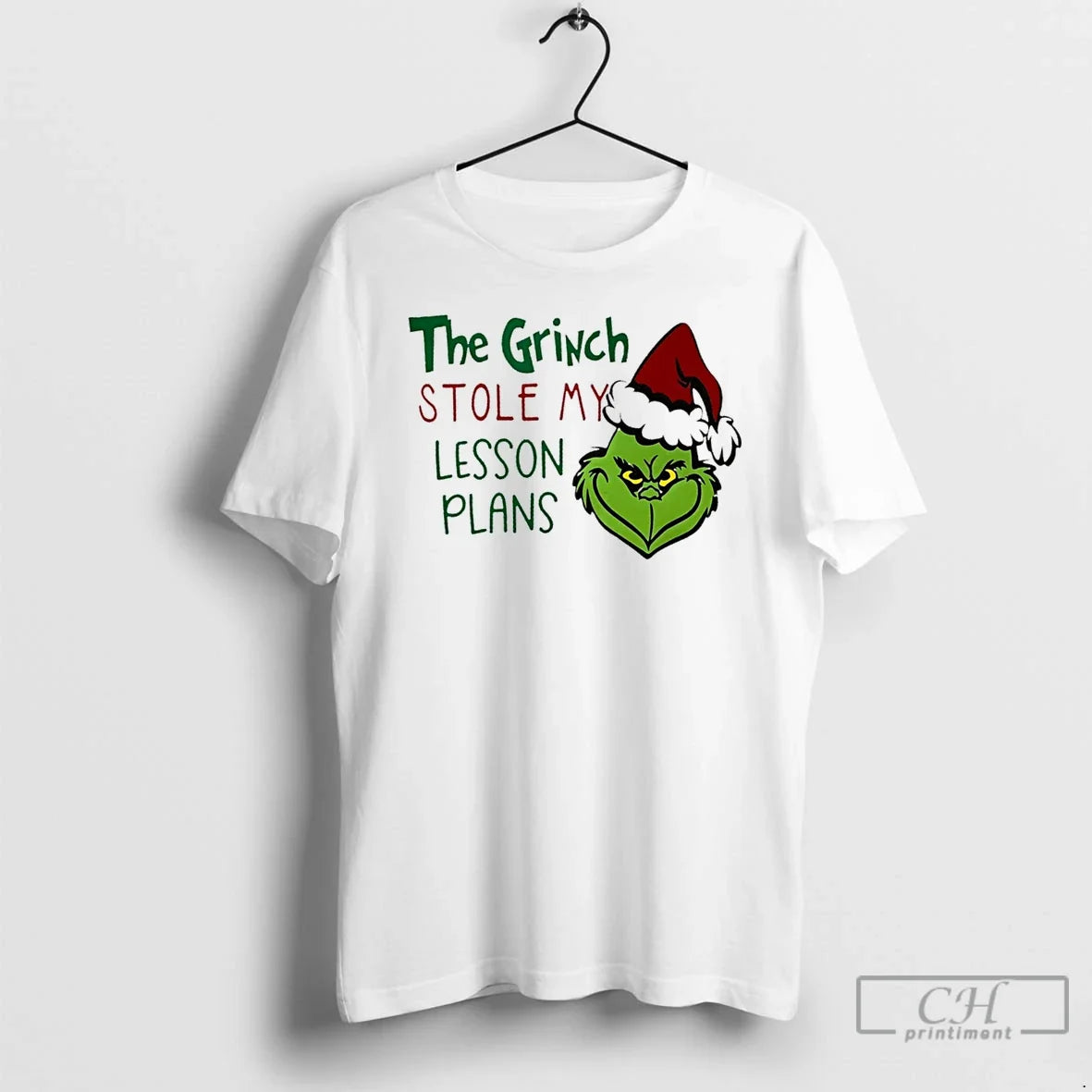 Classic The Grinch Stole My Lesson Plans Christmas - Adult & Kids T-Shirts, Sweatshirts & Hoodies apparel design preview 1