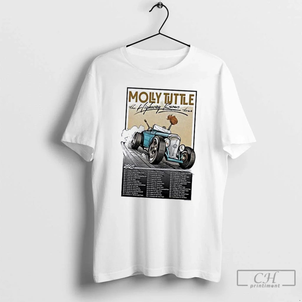 Classic The Highway Knows Tour 2025 Molly Tuttle - Adult & Kids T-Shirts, Sweatshirts & Hoodies apparel design preview 1
