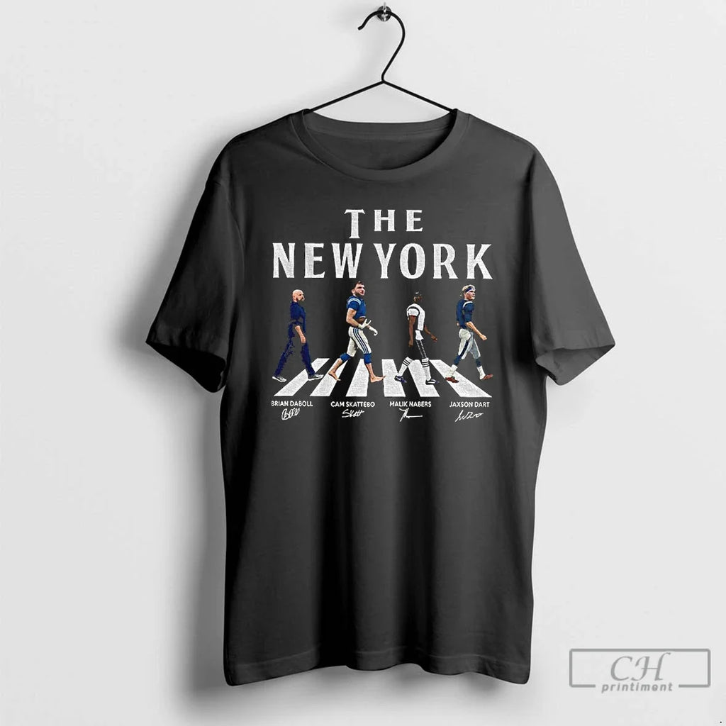 Classic The New York Walking Road Signatures Football - Adult & Kids T-Shirts, Sweatshirts & Hoodies apparel design preview 1