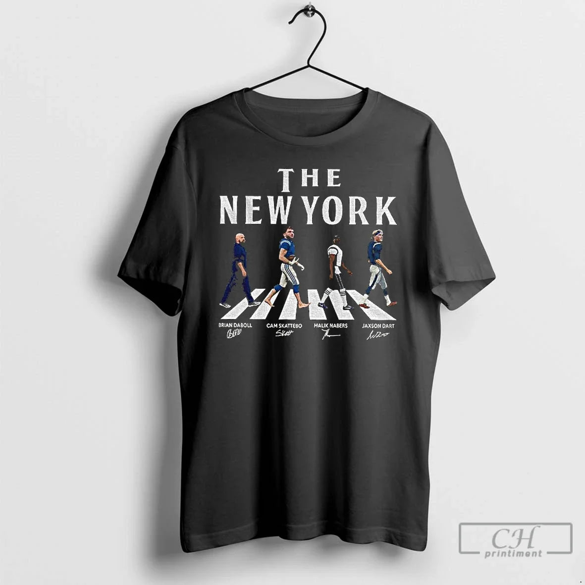Classic The New York Walking Road Signatures Football - Adult & Kids T-Shirts, Sweatshirts & Hoodies apparel design preview 1