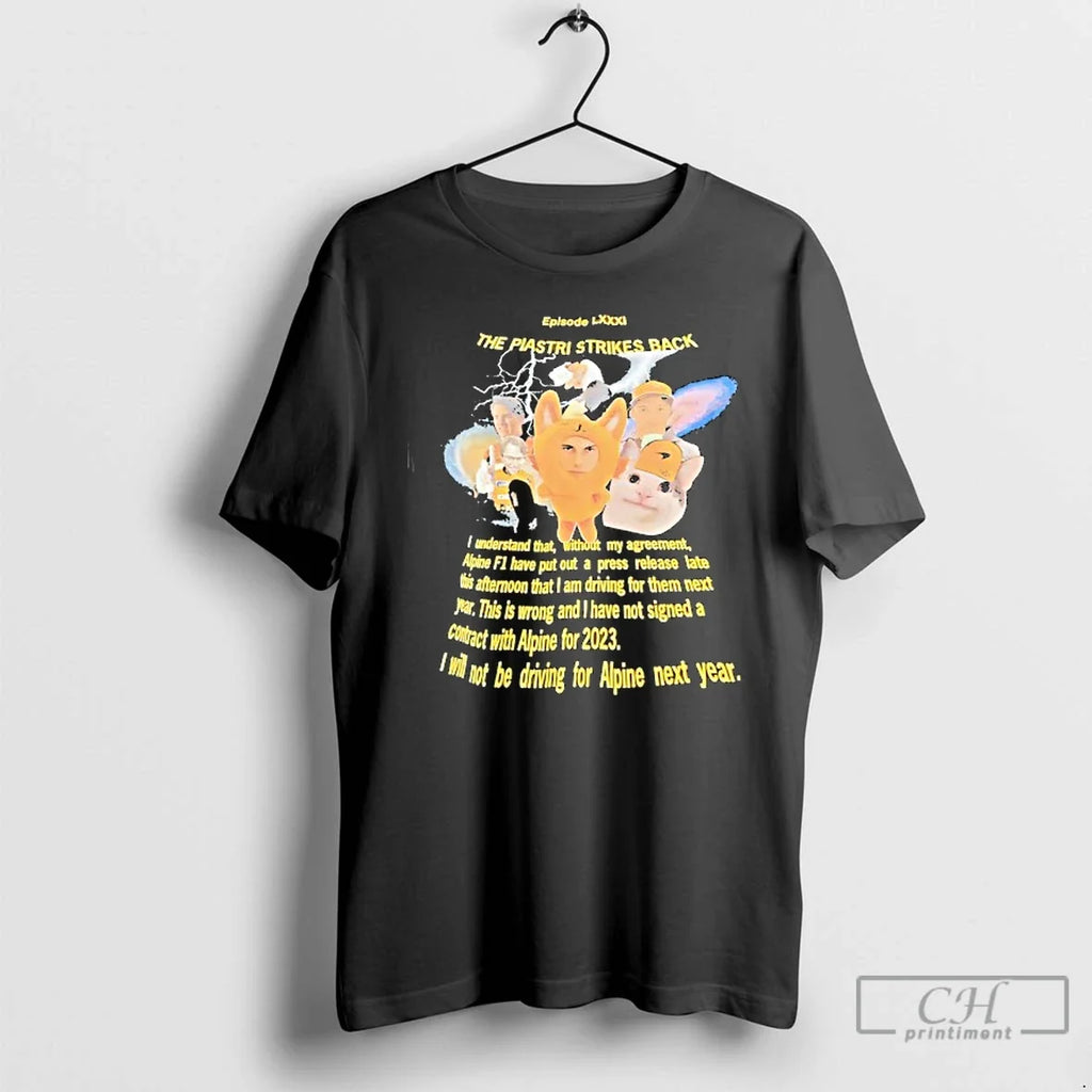 Classic The Piastri Strikes Back Lightning Meme - Adult & Kids T-Shirts, Sweatshirts & Hoodies apparel design preview 1