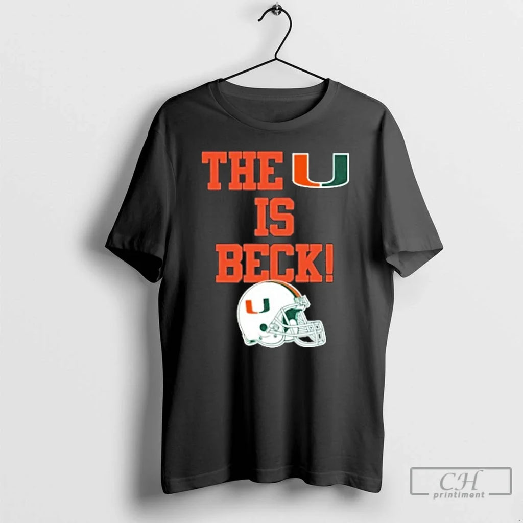 Classic The U Is Beck Miami Hurricane - Adult & Kids T-Shirts, Sweatshirts & Hoodies apparel design preview 1