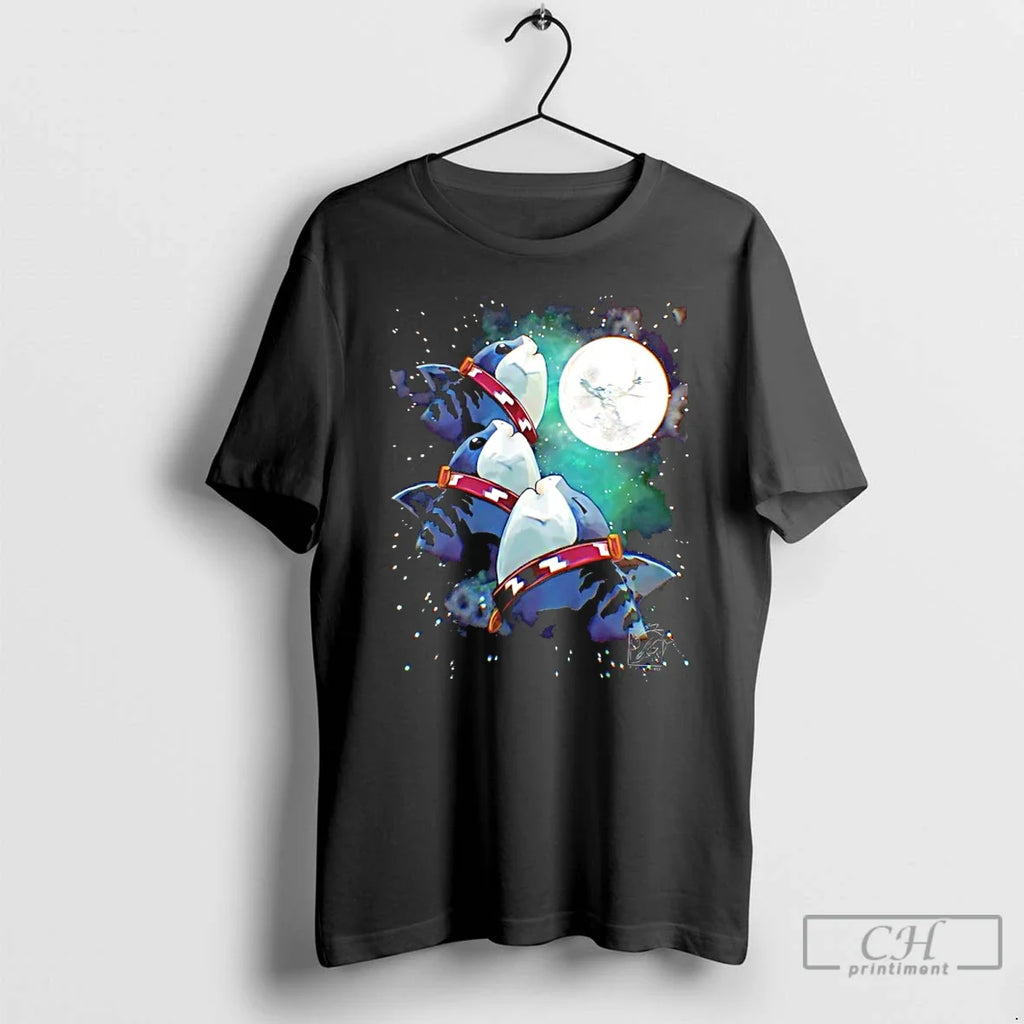 Classic The Mooooonnnnnnn Shark - Adult & Kids T-Shirts, Sweatshirts & Hoodies apparel design preview 1