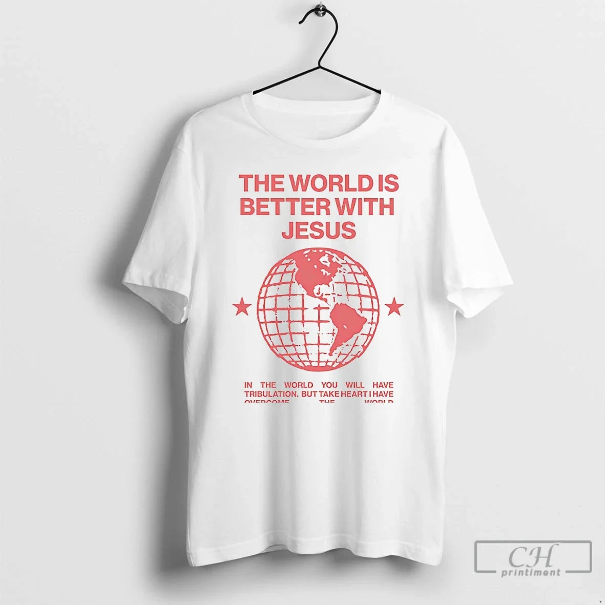 Classic The World Is Better With Jesus White - Adult & Kids T-Shirts, Sweatshirts & Hoodies apparel design preview 1