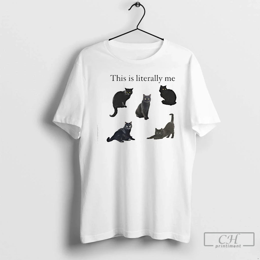 Classic This Is Literally Me Cat - Adult & Kids T-Shirts, Sweatshirts & Hoodies apparel design preview 1