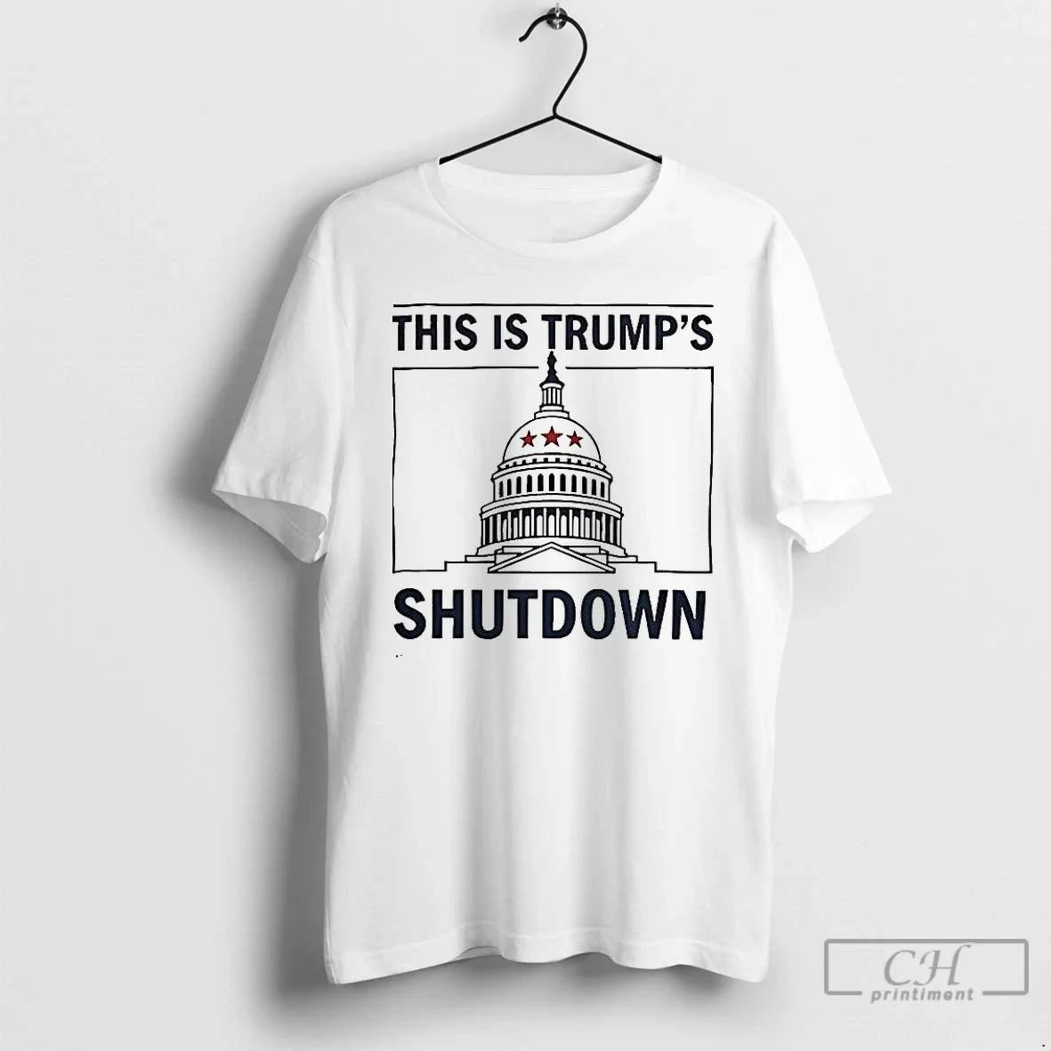 Classic This Is Trump Shutdown White House 2025 - Adult & Kids T-Shirts, Sweatshirts & Hoodies apparel design preview 1