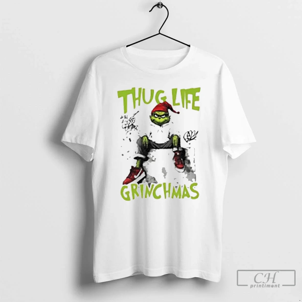 Classic Thug Life Grinch Christmas Friends White - Adult & Kids T-Shirts, Sweatshirts & Hoodies apparel design preview 1