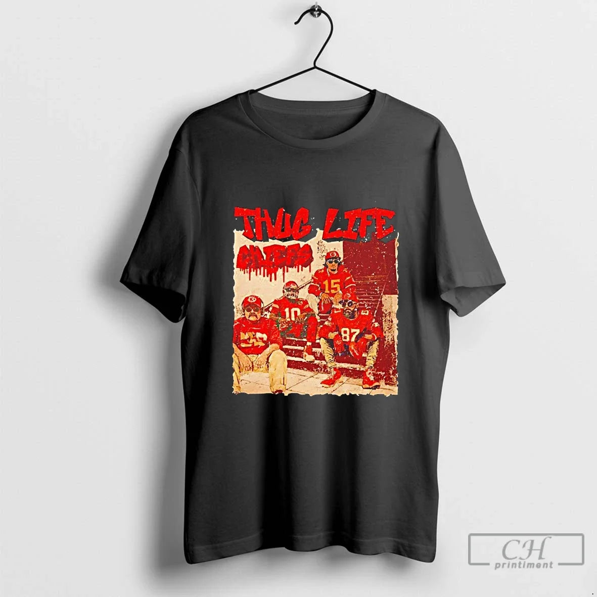 Classic Thug Life Kansas City Chiefs Retro Graphic - Adult & Kids T-Shirts, Sweatshirts & Hoodies apparel design preview 1