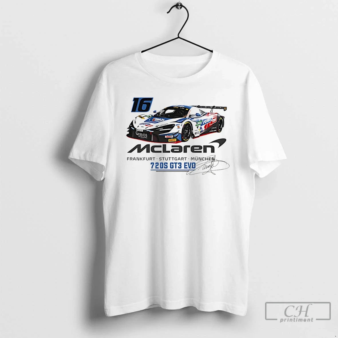 Classic Timo Glock No 16 Mclaren Graphic Signature - Adult & Kids T-Shirts, Sweatshirts & Hoodies apparel design preview 1