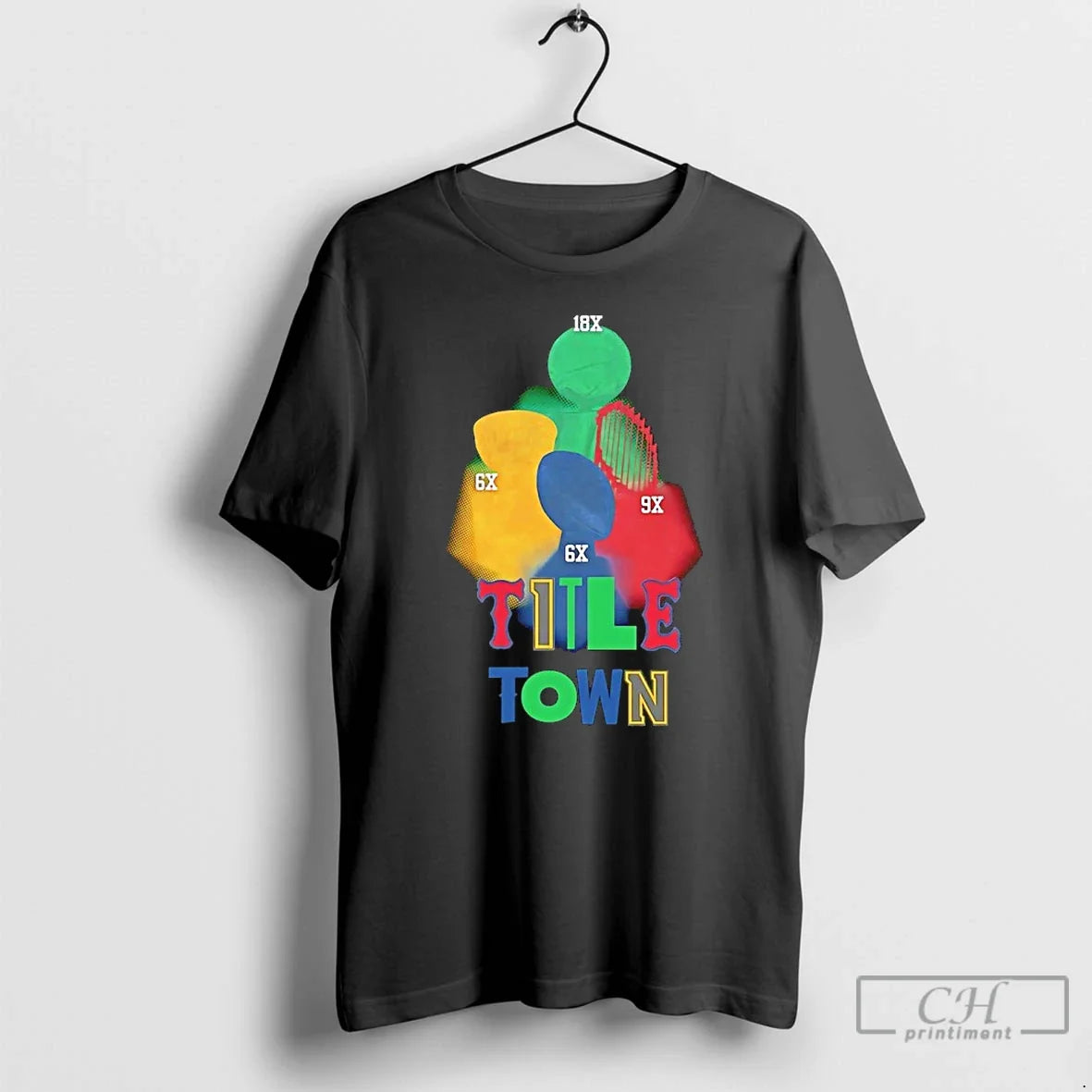 Classic Title Town Boston City Sports 18x 6x 9x - Adult & Kids T-Shirts, Sweatshirts & Hoodies apparel design preview 1