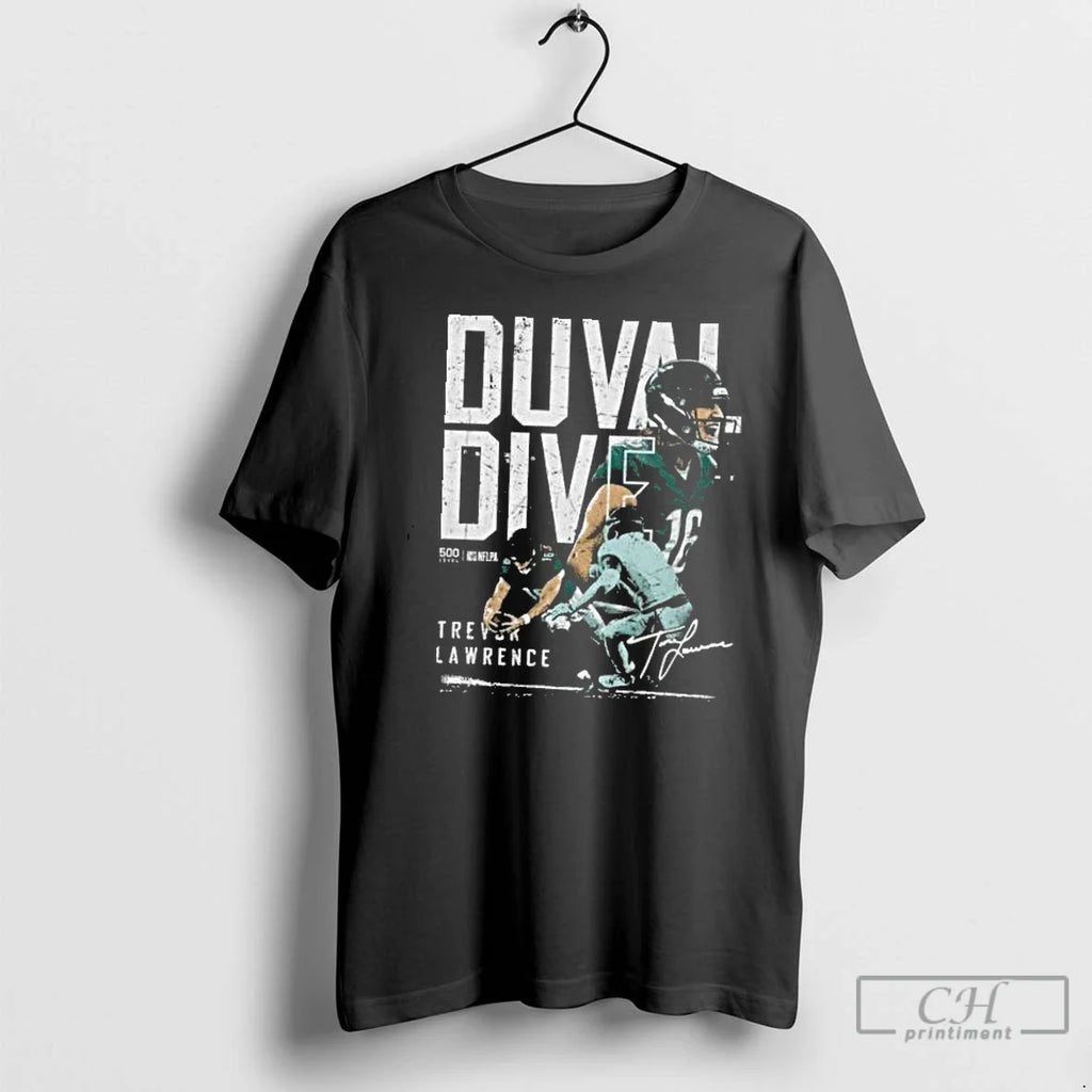 Classic Trevor Lawrence Jacksonville Duval Dive - Adult & Kids T-Shirts, Sweatshirts & Hoodies apparel design preview 1