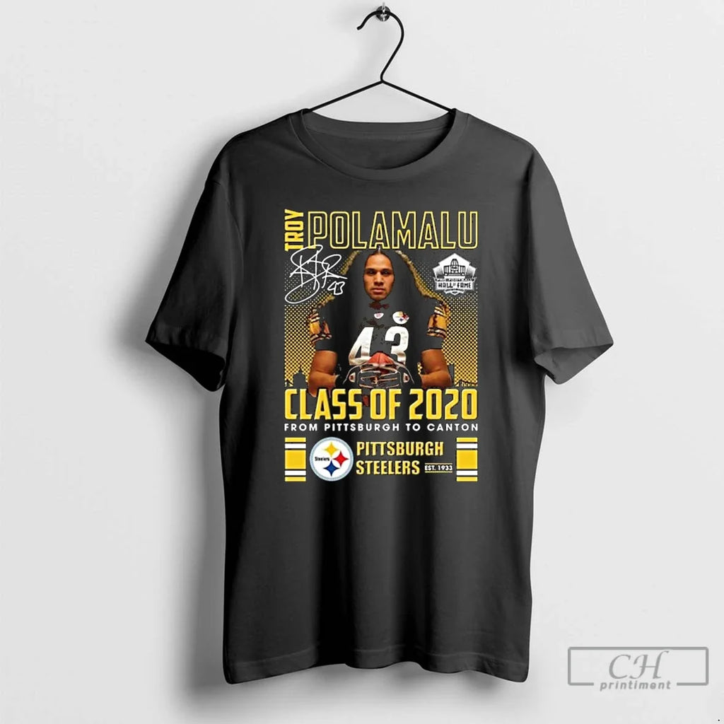 Classic Troy Polamalu Class Of 2020 From Pittsburgh - Adult & Kids T-Shirts, Sweatshirts & Hoodies apparel design preview 1