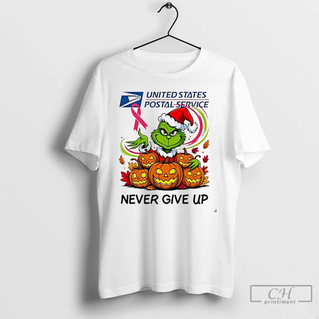 Classic Usps X Grinch Christmas Never Give Up - Adult & Kids T-Shirts, Sweatshirts & Hoodies apparel design preview 1