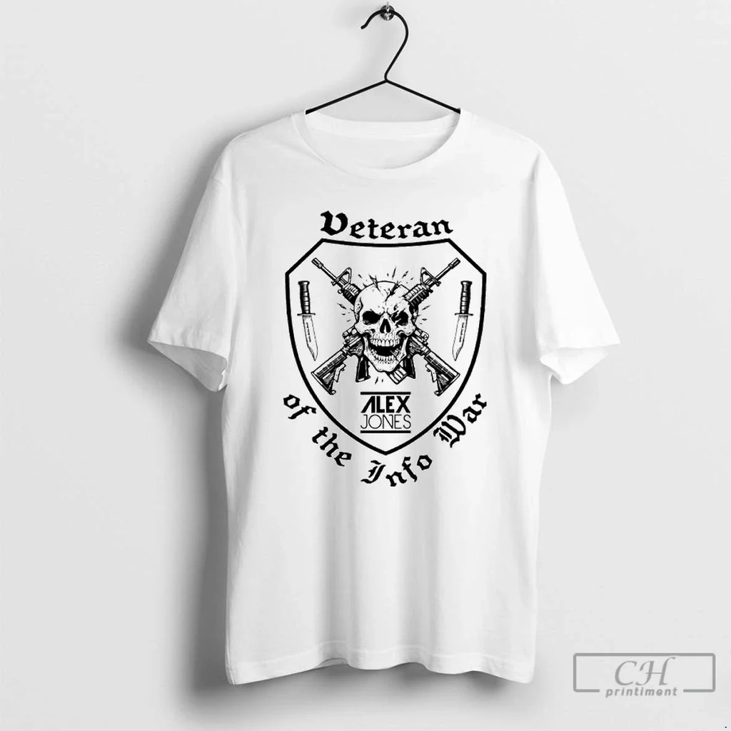 Classic Veteran Of The Infowar Skull Ornaments - Adult & Kids T-Shirts, Sweatshirts & Hoodies apparel design preview 1
