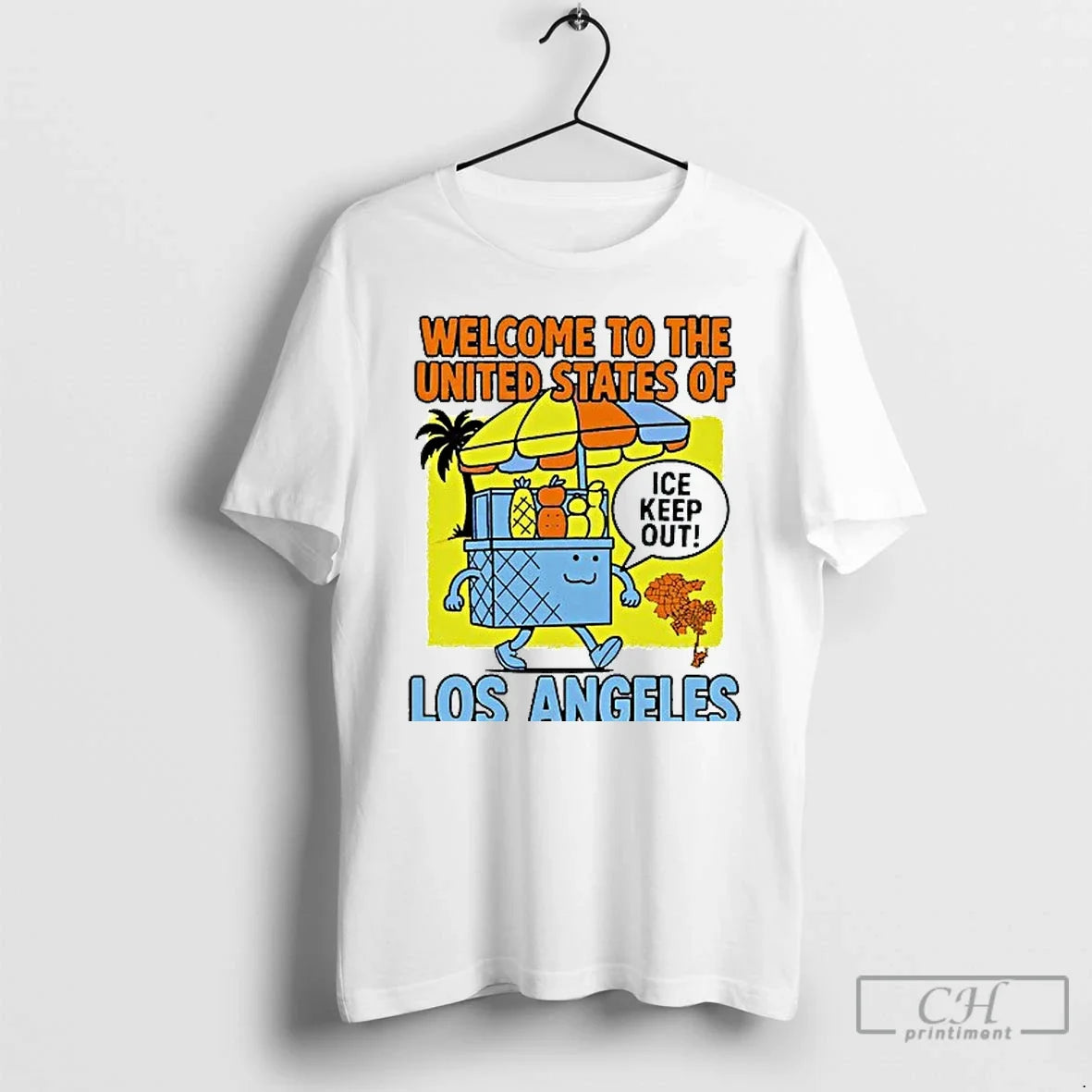 Classic Welcome To The United States Of Los Angeles - Adult & Kids T-Shirts, Sweatshirts & Hoodies apparel design preview 1