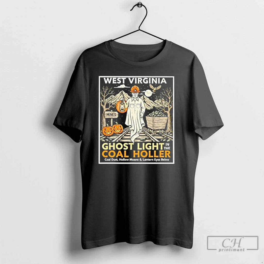 Classic West Virginia Ghost Light In The Coal Holler - Adult & Kids T-Shirts, Sweatshirts & Hoodies apparel design preview 1