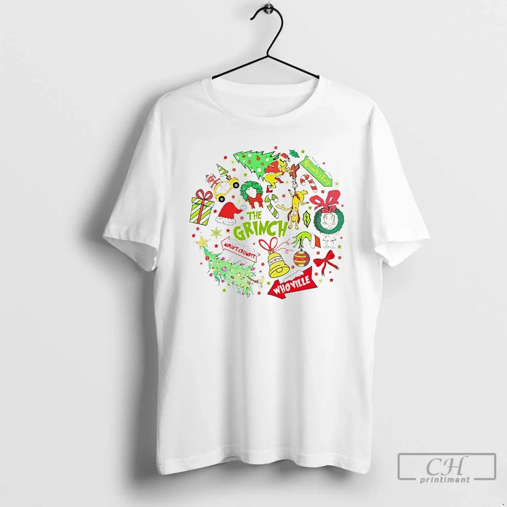 Classic Whoville Grinch Christmas White - Adult & Kids T-Shirts, Sweatshirts & Hoodies apparel design preview 1