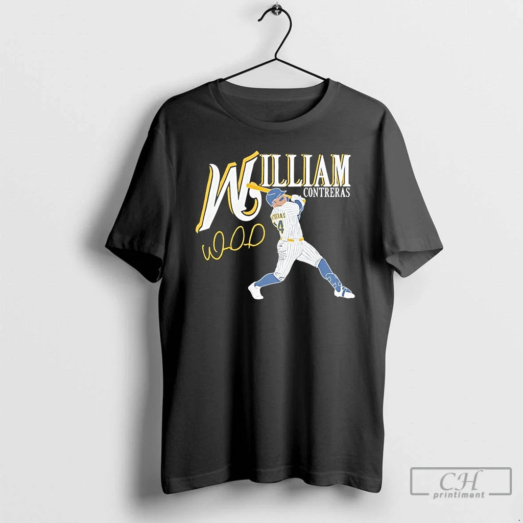 Classic William Contreras Milwaukee Brewers Swing - Adult & Kids T-Shirts, Sweatshirts & Hoodies apparel design preview 1