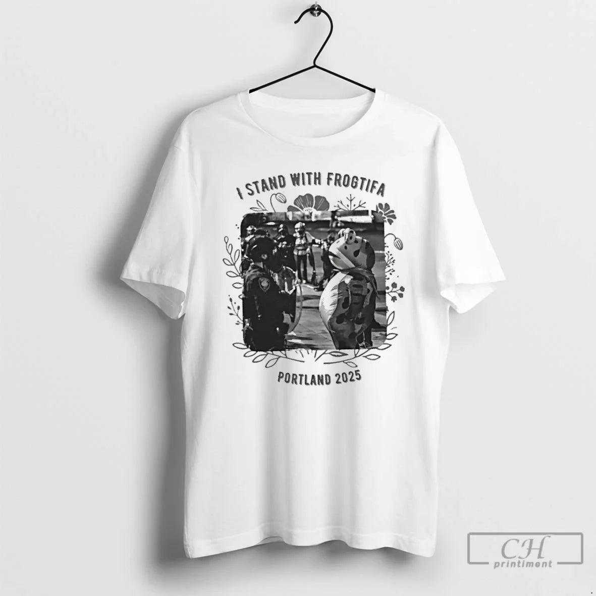 Classic I Stand With Frogtifa Portland Frog 2025 - Adult & Kids T-Shirts, Sweatshirts & Hoodies apparel design preview 1