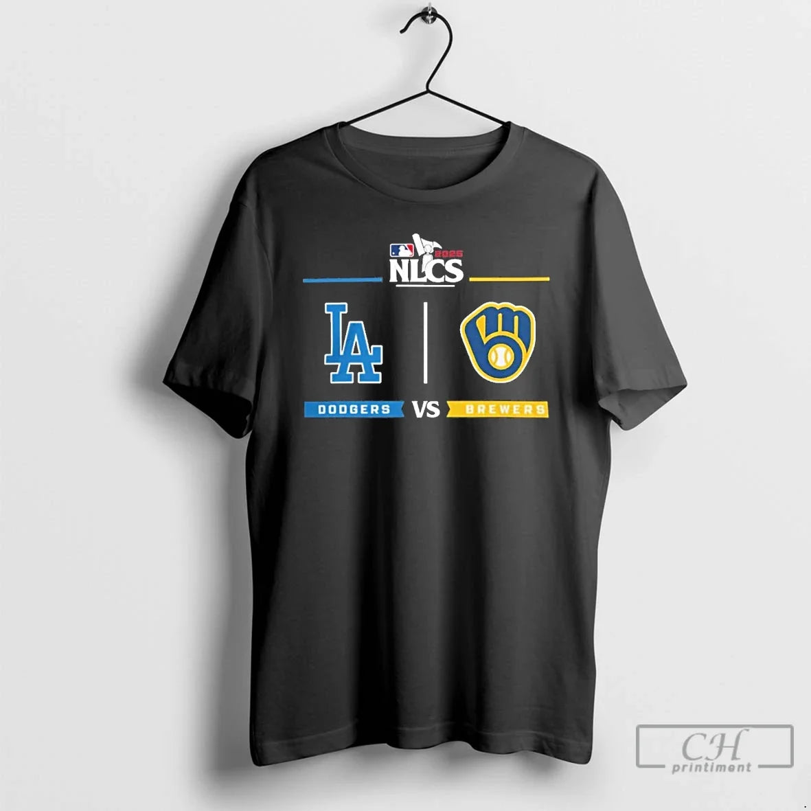 Classic Los Angeles Dodgers Vs Milwaukee Brewers 2025 - Adult & Kids T-Shirts, Sweatshirts & Hoodies apparel design preview 1