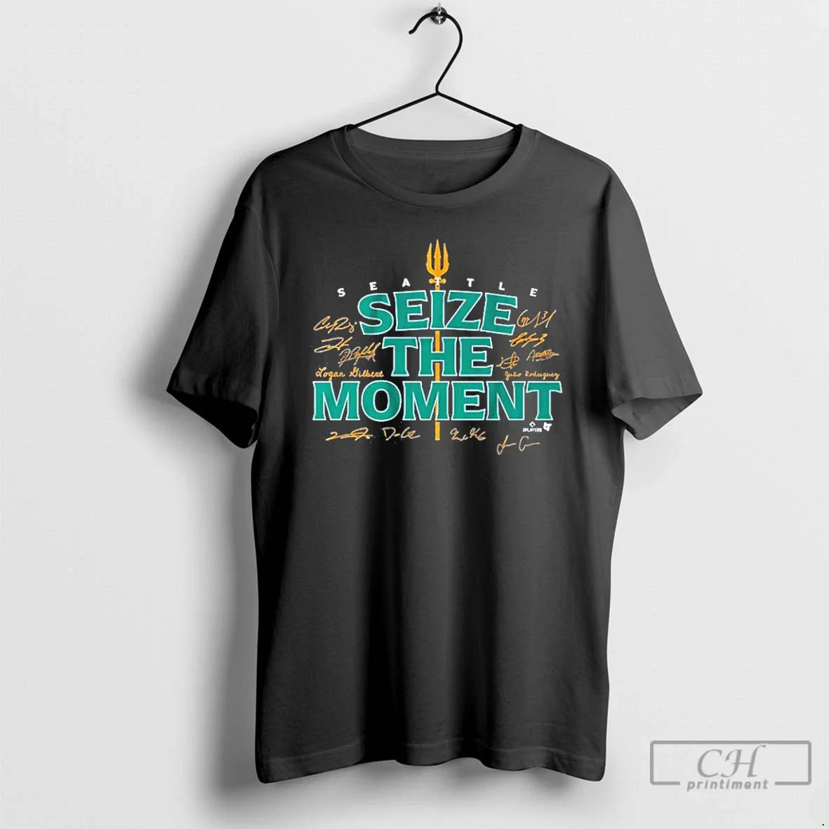 Classic Seattle Mariners Baseball Seize The Moment - Adult & Kids T-Shirts, Sweatshirts & Hoodies apparel design preview 1