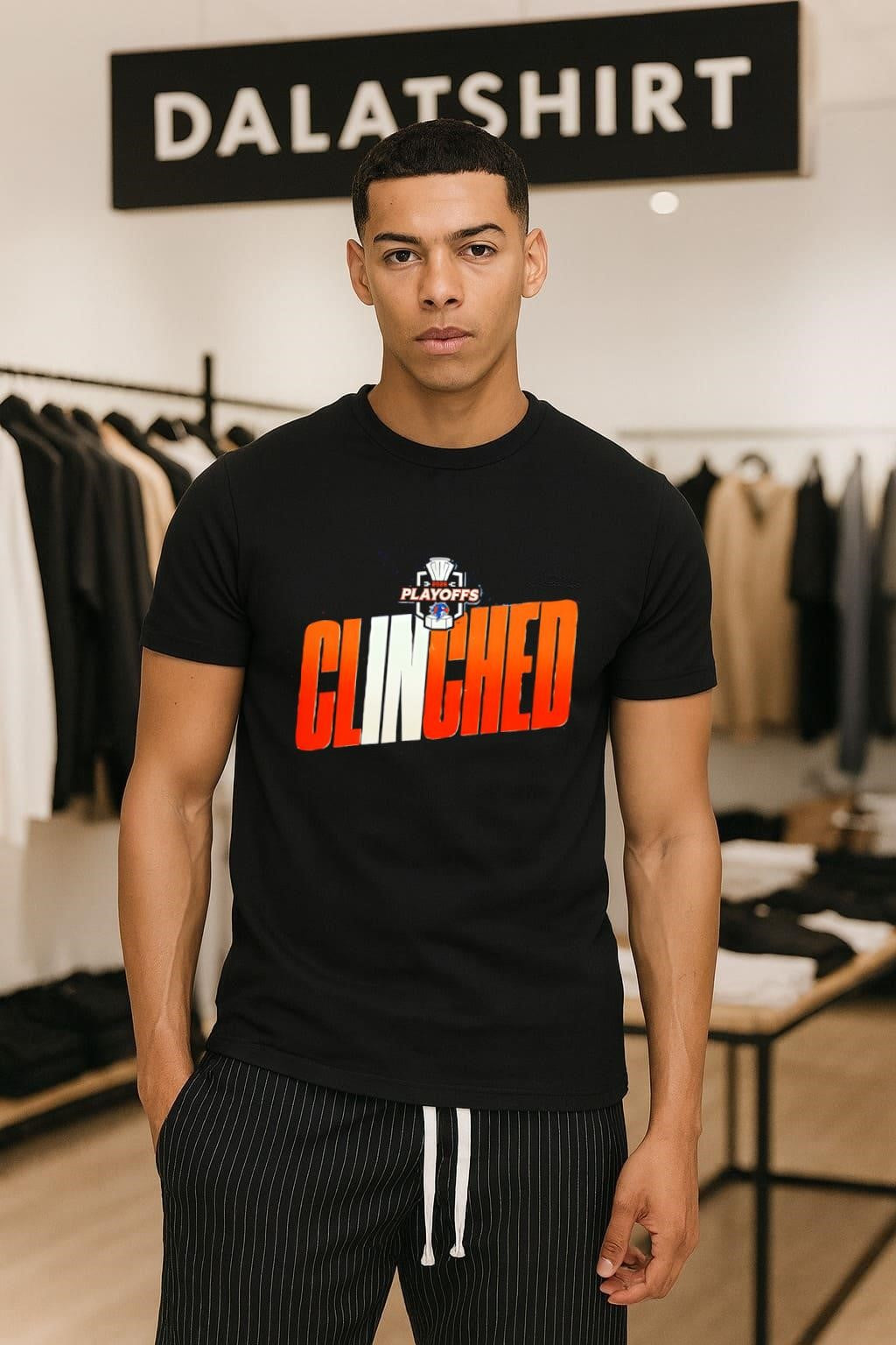 Clinched 2026 Playoffs Basketball Sports Event - Adult & Kids T-Shirts, Sweatshirts & Hoodies apparel design preview 1
